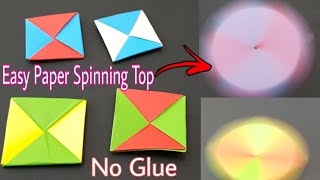 How to Make a Paper Spinning Top Easy Easy Paper Crafts Without Glue  Squid Game paper toy [upl. by Anhej]