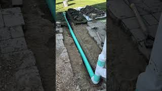 Downspout Drainage Solutions with SDR35 under Brick Pavers [upl. by Elvera583]