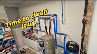 Water softener installation with Uponor Pex 😎 plumbing northjersey watertreatmentequipment [upl. by Ardnyk]