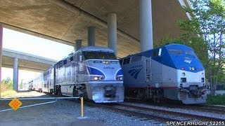 Amtrak amp BNSF Action in Sorrento Valley  Rose Canyon May 11th 2013 [upl. by Cutcheon882]