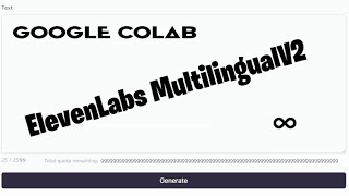 Elevenlabs en illimité GoogleColab [upl. by Oberstone]