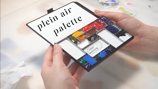 Setting up a plein air urban sketching palette for 2024 🎨 Art Toolkit Folio Watercolor Palette [upl. by Ttirb149]