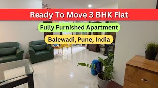 Ready To Move Fully Furnished 3 BHK Apartment  Balewadi Pune India  91 74209 23928 [upl. by Heng]