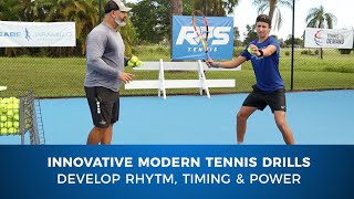 Innovative modern tennis drills to develop rhytm timing and power I Tennis On Demand [upl. by Tildi]