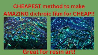 EASY way to make incredible dichroic film for cheap Cheapest way resinart resin jewelry [upl. by Iridis231]