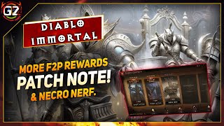 New F2P Rewards Necro Nerf amp BP 25  Iron Gambit  PATCH NOTE  Diablo Immortal [upl. by Elmira]