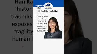 Nobel Prize in Literature 2024 Han Kang shorts nobelprize literature upsc mppsc news gk [upl. by Janene127]