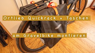 Ortlieb Quickrack und Gravel Pack am Gravelbike montieren für Fahrradreisen und Bikepacking Rose [upl. by Sylvan410]