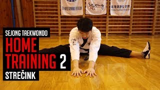 Sejong Taekwondo  HOME TRAINING 2 Strečink [upl. by Boigie]