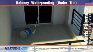 Balcony Waterproofing Under Tile 270 [upl. by Schilt906]