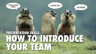 quotPresentation Skillsquot How to introduce your team CC [upl. by Nahaj]