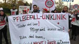 UniklinikMitarbeiter protestieren [upl. by Yehsa]