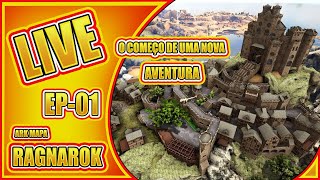 O INICIO NO MAPA RAGNAROK  ARK SURVIVAL  LIVE  EP01  PTBR [upl. by Ibrek]