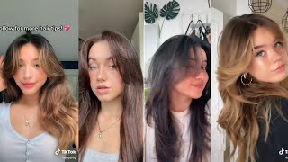 Style Curtain Bangshow to hairstyle 😍🤍 TIKTOK compilation [upl. by Hall218]