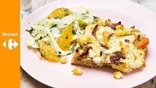 Ovengebakken groentefrittata met salade van venkel en sinaas [upl. by Jahncke]