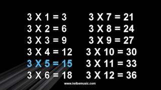 3 Times Table Song  Multiplication Memorization [upl. by Ardle417]