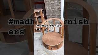 madhavfurnishers small chair frame making roundchair woodcarvingdiyneerajchopraolympic [upl. by Ennoirb]