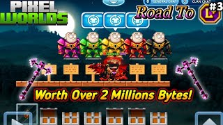 Full Color EPWR 😱 Road To All L Items Part 3  Pixel Worlds [upl. by Nnairek]