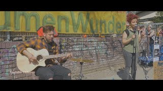 Daiana Lou live  Street Music Berlin April 08 2018 4K UHD [upl. by Hacceber]