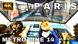 🇫🇷Paris Metro Line 14 Automatic Train Ride  Mairie de SaintOuen to Olympiades [upl. by Peggir]