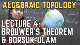 Algebraic Topology 4 Brouwer Fixed Point Theorem amp BorsukUlam [upl. by Werdma574]