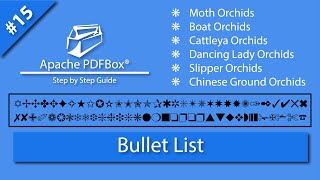 Simple bullet list Apache PDFBox Add Bullet list in PDF using Apache PDF Box library [upl. by Lovell]