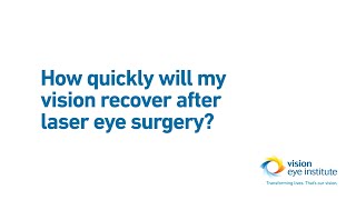 How quickly will my vision recover after laser eye surgery [upl. by Wanonah705]