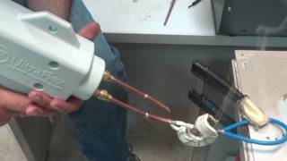 Induction soldering of 10 mm2 twisted electrical wires [upl. by Adnilak]