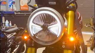 Motone Pico LED Front Turn Signal Installation  Triumph Speed 400  Scrambler 400 X [upl. by Lombardy807]