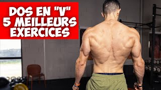 DOS EN V  5 MEILLEURS EXERCICES HALTÈRES [upl. by Nachison45]