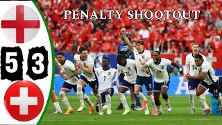 England vs Switzerland 11  Penalty Shootout 53  Highlights  UEFA Euro 2024 Quarterfinal [upl. by Dempstor]