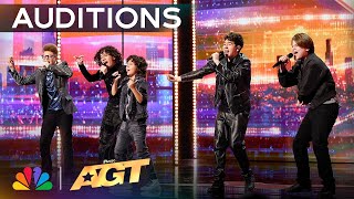 Simon Cowell Has Boy Band Menudo Sing TWICE  Auditions  AGT 2024 [upl. by Aihsit]