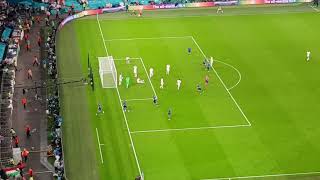 LEONARDO BONUCCIS EQUALISER FOR ITALY VS ENGLAND  EURO 2020 FINAL LIVE AT WEMBLEY STADIUM LONDON [upl. by Sonahpets]