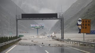 Mudslides in Sichuan province China [upl. by Sabina]