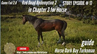 Red Dead Redemption 2 Horse Dark Bay Turkoman Guide in Chapter 3 for Horse Hindi Video Story Ep  17 [upl. by Ethyl698]