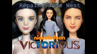 Tutorial of repainting a doll Jade West from Victorious by Dreamedolls Liz Gillies repaint [upl. by Elinore]