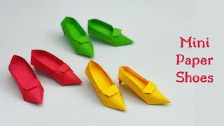 DIY MINI PAPER SHOES  Paper Crafts For School  Paper Craft  Easy kids craft ideas  Origami Shoes [upl. by Ablasor]