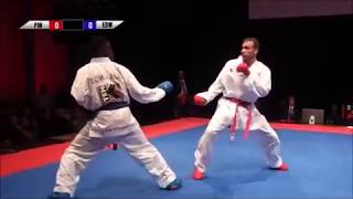 Karate Clash 2018 Christophe Pinna vs Musa Edwards [upl. by Kenwood545]