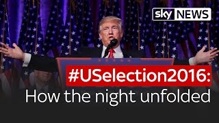 USelection2016 How the night unfolded and Donald Trump won [upl. by Recha729]