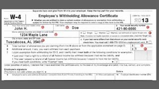 How to complete the Federal W4 Income Tax Withholding Form [upl. by Bethel]