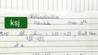 que 15 ex 32 rationalisation class 9 maths RD Sharma solutionsksj453 [upl. by Silohcin]