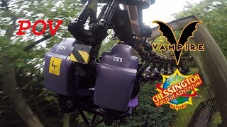 Vampire Ride Back Row POV  Chessington World Of Adventures 2019 4k [upl. by Barger]