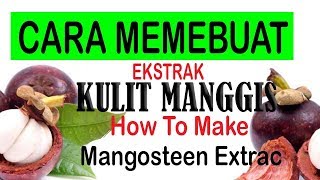 CARA MEMBUAT EKSTRAK KULIT MANGGIS TRADISIONAL DAN CARA PEMAKAIAN [upl. by Ynetsed]