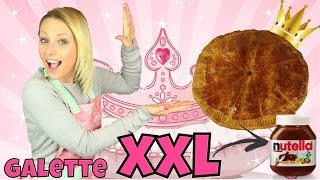 ♡• RECETTE GALETTE DES ROIS XXL AU NUTELLA  FACILE ET RAPIDE •♡ [upl. by Zulch]