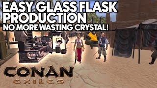 Fastest amp Easiest Way to Craft Glass Flasks– Solve Glass Flask Shortage  Conan Exiles Tips amp Tricks [upl. by Atlas]