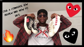 CDG x Converse Low Review And How To Lace [upl. by Rosina]