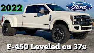 2022 Ford F450 Platinum Reserve Edition Leveled on 37s amp 22s Super Duty Review [upl. by Magocsi]