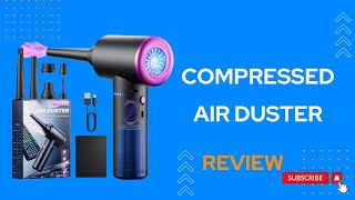 Compressed air Duster  3 Gear Adjustable 100000RPM Electric air Duster with LED Light Review [upl. by Rodolphe186]