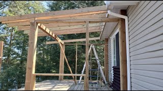 Building a Screened In Porch DIY over an existing deck [upl. by Anerb]