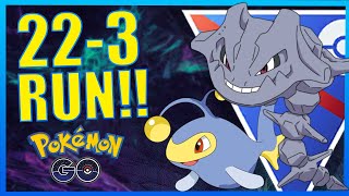 I WENT 223 WITH THIS LANTURN amp STEELIX TEAM POKÉMON GO BATTLE LEAGUE [upl. by Urian30]